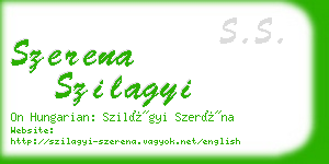 szerena szilagyi business card